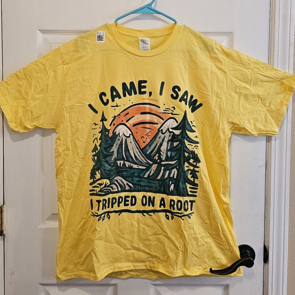 Yellow Graphic Funny Outdoors T-Shirt